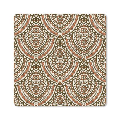 Mauspad - Muster - Orange - Braun - 20x20 cm