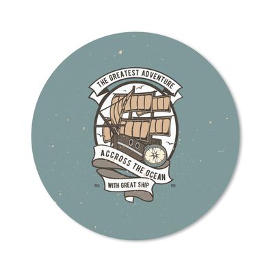 Mauspad - Boot - Segel - Vintage - 30x30 cm
