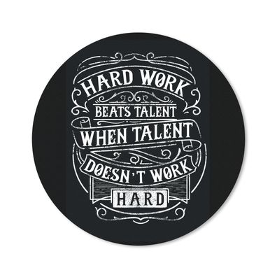 Mauspad - Arbeit - Retro - Zitat - 30x30 cm