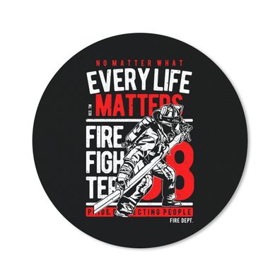 Mauspad - Mancave - Feuerwehr - Retro - Sprichwörter - 30x30 cm