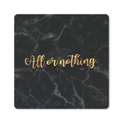 Mauspad - Zitat - Motivation - Marmor - Gold - 20x20 cm