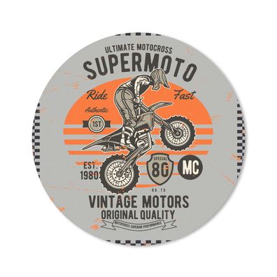 Mauspad - Mancave - Motor - Grau - Orange - 30x30 cm