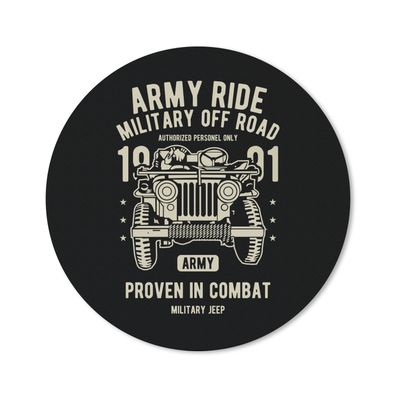 Mauspad - Mancave - Armee - Auto - Retro - 30x30 cm