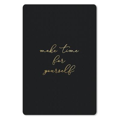 Mauspad - Zitate - Selbstfürsorge - Gold - Schwarz - 18x27 cm