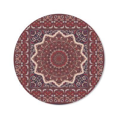 Mauspad - Persischer Teppich - Mandala - Rot - 20x20 cm