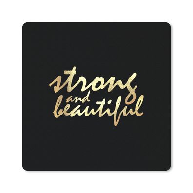 Mauspad - Zitate - Motivation - Schwarz - Gold - 30x30 cm