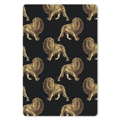 Mauspad - Muster - Löwe - Gold - Schwarz - 18x27 cm