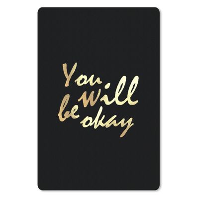 Mauspad - Zitat - Motivation - Gold - Schwarz - 40x60 cm