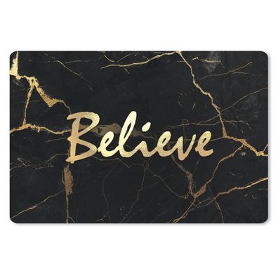 Schreibtischunterlage - Zitat - Hoffnung - Gold - Marmor - 60x40 cm - Mauspad
