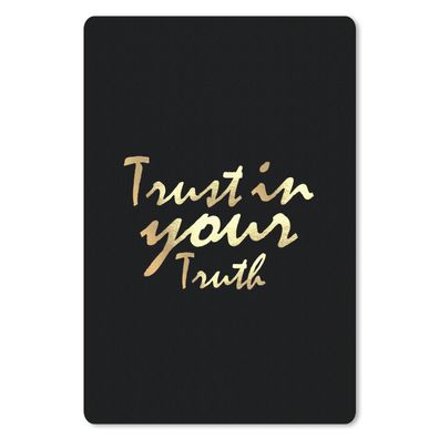 Mauspad - Zitat - Wahrheit - Gold - Schwarz - 40x60 cm