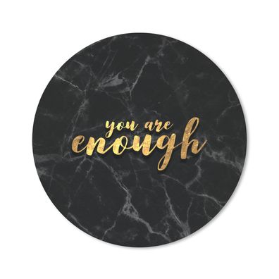 Mauspad - Zitate - Selbstvertrauen - Gold - Marmor - 20x20 cm