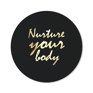 Mauspad - Zitate - Gesund - Gold - 30x30 cm