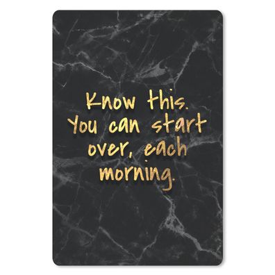 Mauspad - Zitate - Motivation - Gold - Marmor - 18x27 cm