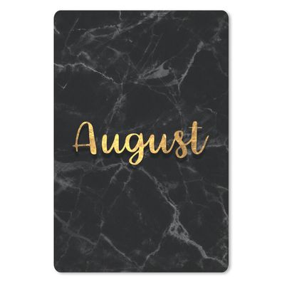 Mauspad - Kalender - August - Gold - Marmor - 18x27 cm