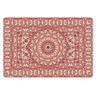 Schreibtischunterlage - Teppich - Mandala - Muster - Rot - 60x40 cm - Mauspad