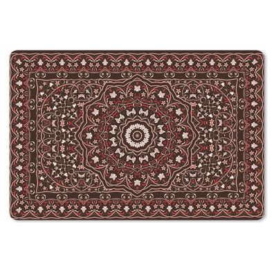 Schreibtischunterlage - Muster - Mandala - Teppich - Rot - 60x40 cm - Mauspad