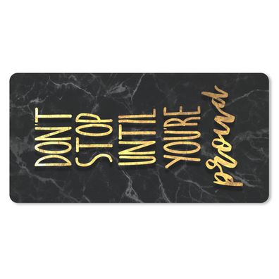 Mauspad - Sprüche - Motivation - Gold - Schwarz - 60x30 cm