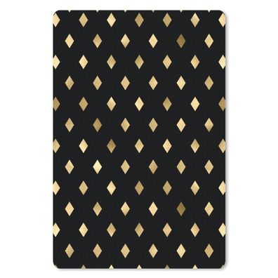 Mauspad - Muster - Gold - Schwarz - Kariert - 40x60 cm