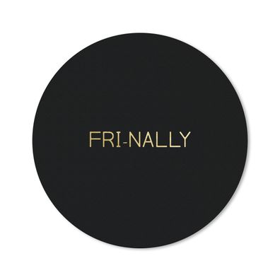 Mauspad - Zitate - Freitag - Schwarz - Gold - 20x20 cm