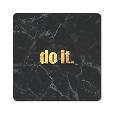 Mauspad - Zitate - Motivation - Gold - Marmor - 20x20 cm