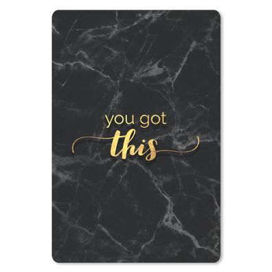 Mauspad - Zitate - Motivation - Gold - Marmor - 40x60 cm