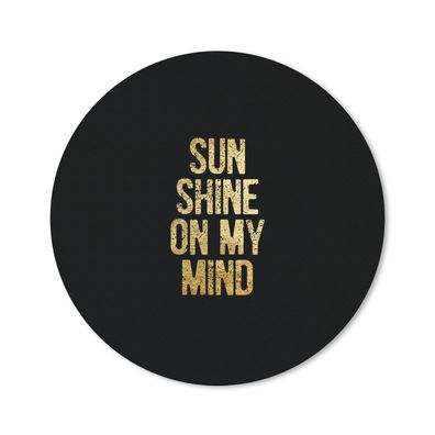 Mauspad - Zitate - Sonne - Gold - Briefe - 20x20 cm