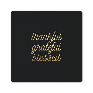 Mauspad - Zitate - Sprichwörter - Gold - Schwarz - 20x20 cm