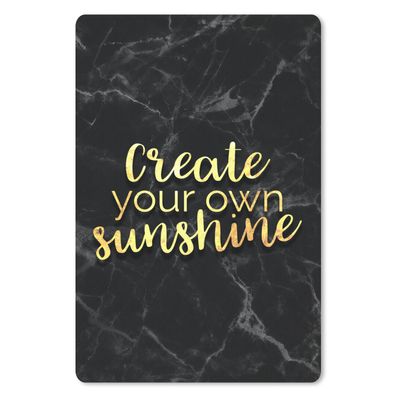 Mauspad - Zitate - Sonne - Gold - Marmor - 40x60 cm