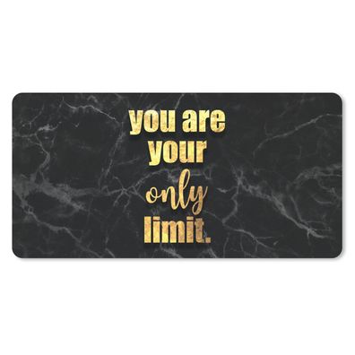 Schreibtischunterlage - Zitate - Motivation - Gold - Marmor - 80x40 cm - Mauspad