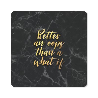 Mauspad - Zitate - Motivation - Gold - Marmor - 20x20 cm