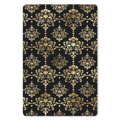 Mauspad - Muster - Barock - Gold - Schwarz - 40x60 cm