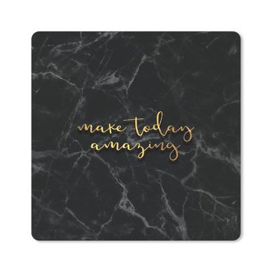 Mauspad - Zitate - Sprichwörter - Gold - Marmor - 30x30 cm