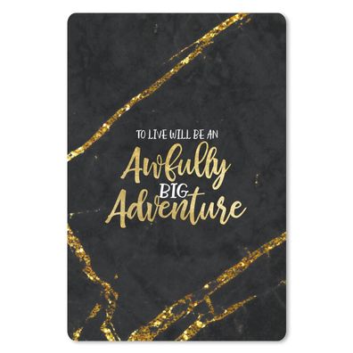 Mauspad - Zitate - Abenteuer - Gold - Glitzer - 18x27 cm