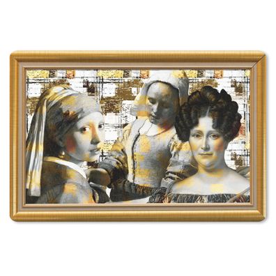 Mauspad - Kunst - Alte Meister - Rahmen - Gold - 27x18 cm