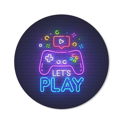 Mauspad - Spiele - Neon - Let's Play - 20x20 cm