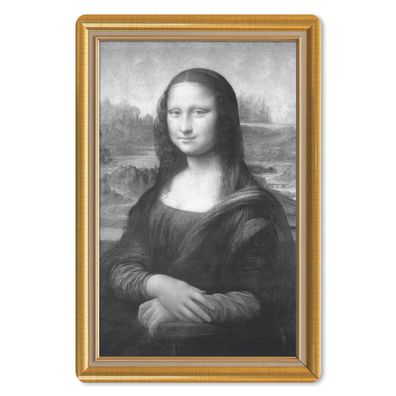 Mauspad - Mona Lisa - Leonardo Da Vinci - Gold - Liste - 40x60 cm