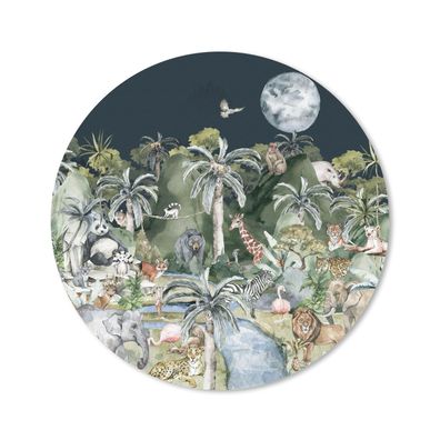Mauspad - Dschungel Dekoration - Kinder - Tiere - 20x20 cm