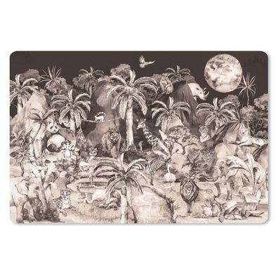 Mauspad - Dschungel - Tiere - Kinder - 27x18 cm