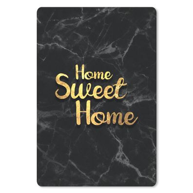 Mauspad - Zitat - Zuhause - Marmor - Gold - 40x60 cm