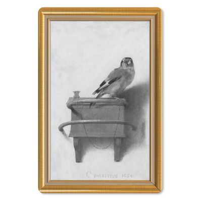 Mauspad - Der Stieglitz - Maler - Liste - Gold - 40x60 cm