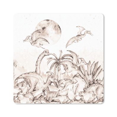 Mauspad - Dino - Kinder - Dschungel Dekoration - 20x20 cm