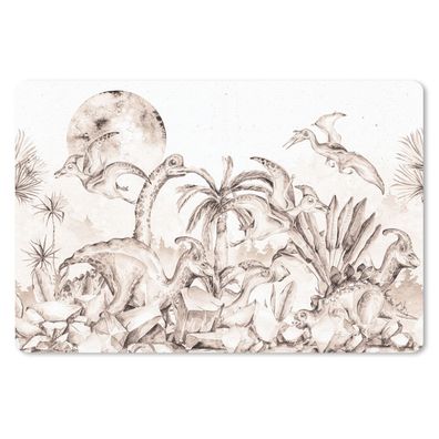 Mauspad - Dino - Kinder - Dschungel Dekoration - 27x18 cm