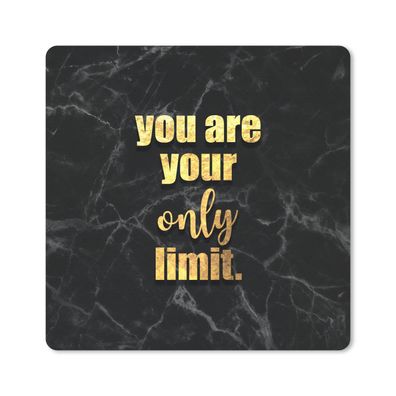 Mauspad - Zitate - Motivation - Gold - Schwarz - 30x30 cm