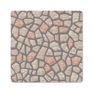 Mauspad - Kleine Steine in verschiedenen Formen - 20x20 cm