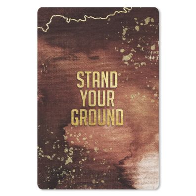 Mauspad - Zuversichtlich - Gold - Roségold - Zitate - 40x60 cm