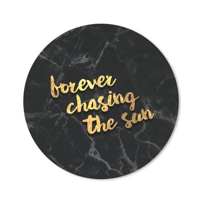 Mauspad - Zitat - Sonne - Gold - Schwarz - 30x30 cm