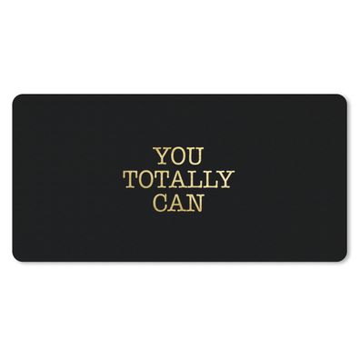 Mauspad - Selbstvertrauen - Gold - Schwarz - Zitate - 60x30 cm