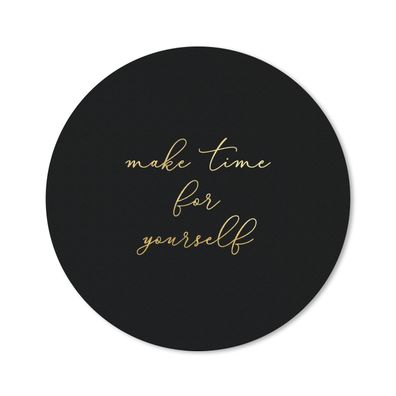 Mauspad - Zitat - Selfcare - Gold - Schwarz - 30x30 cm