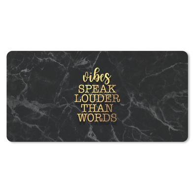 Mauspad - Zitat - Sprichwörter - Gold - Marmor - 60x30 cm