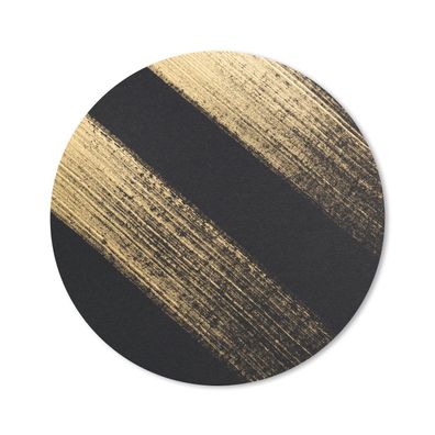 Mauspad - Goldene Farbstreifen auf schwarzem Hintergrund - 20x20 cm